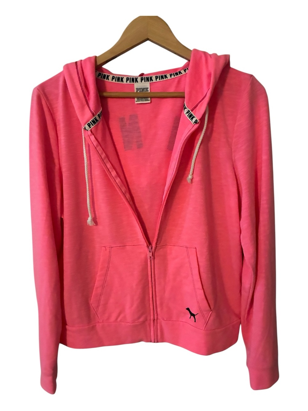 PINK Victoria's Secret Neon Pink Zip Hoodie